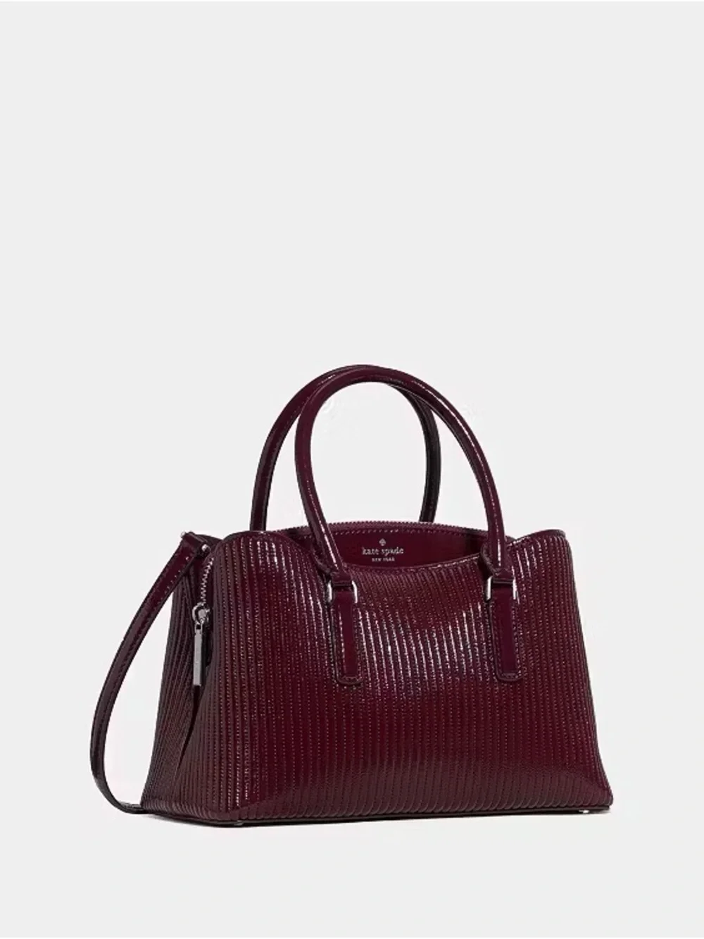 ♠️Kate Spade Thompson Street Shiny Quilted Small Satchel Bag, Grenache NEW NWT